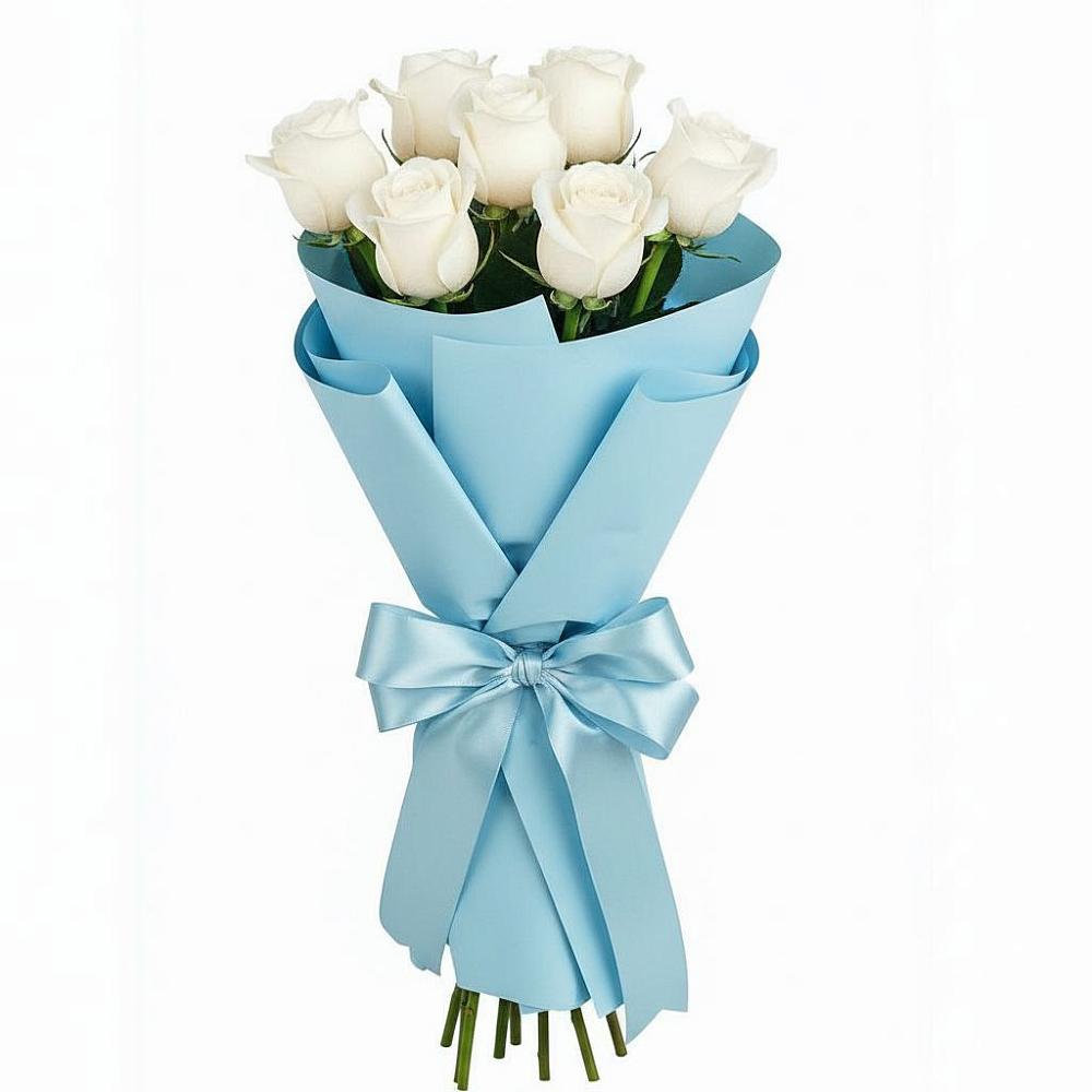 Букет 7 белых роз Проуд в Узловая