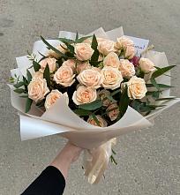 Букет Кремовые розы Латте в Узловая