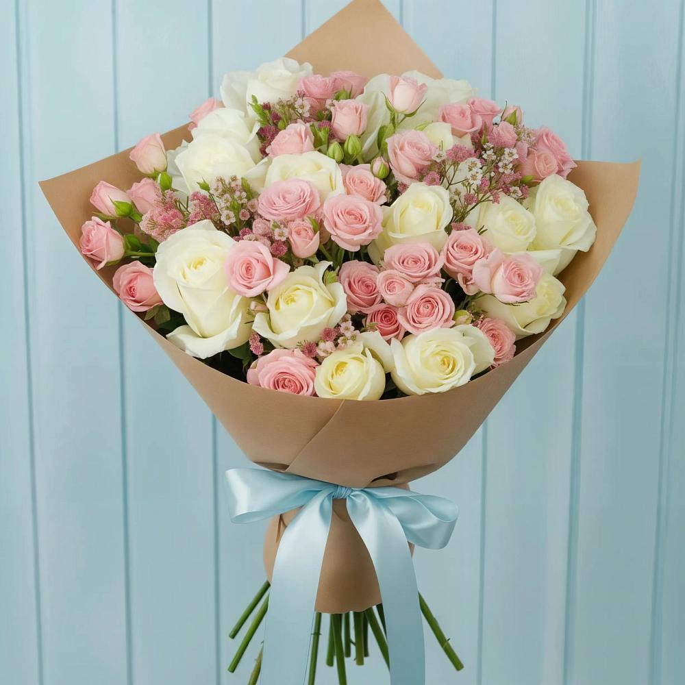 Букет цветов из: Розы в Узловая