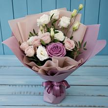 Букет цветов из:  Розы и Лизиантусы #REPLACE_PRED# Узловая