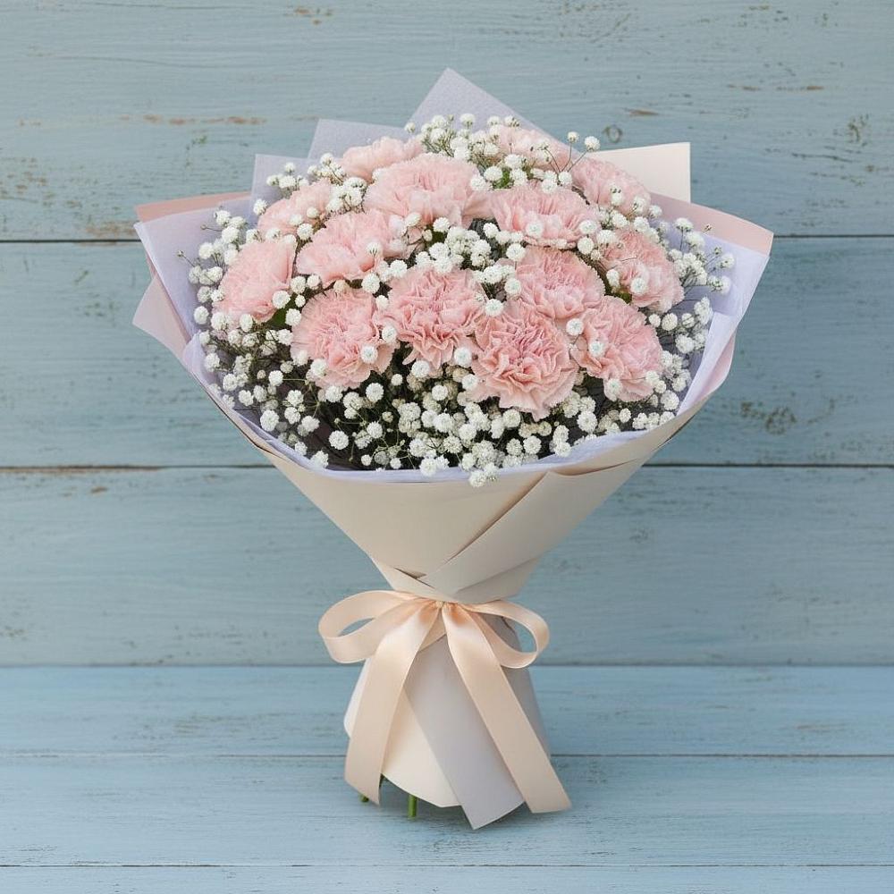 Букет цветов из: Гвоздики в Узловая