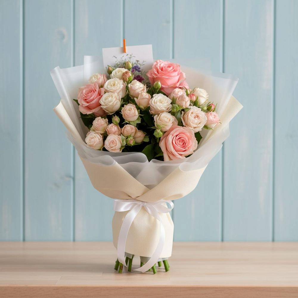 Букет цветов из: Розы в Узловая