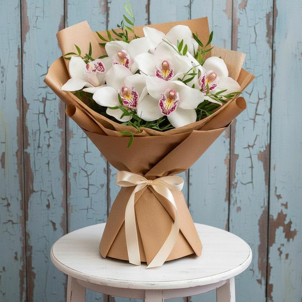 Букет цветов из: Орхидеи и Розы в Узловая