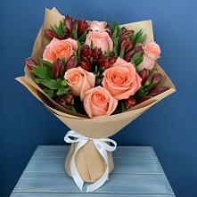 Букет цветов из:  Розы и Альстромерии в Узловая