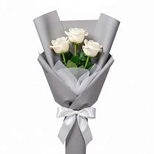 Букет 3 белые розы #REPLACE_PRED# Узловая