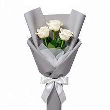 Букет 3 белые розы в Узловая