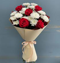 Букет цветов из:  Розы и Хризантемы в Узловая