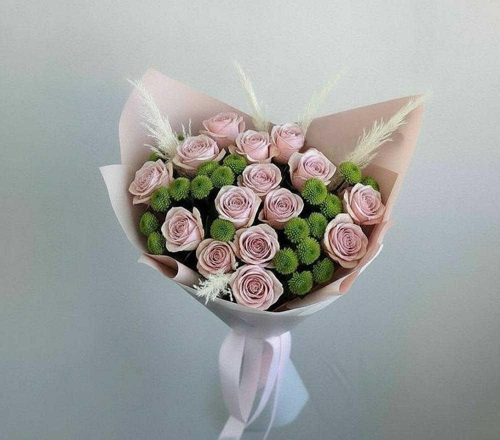 Букет цветов из: Розы и Хризантемы в Узловая