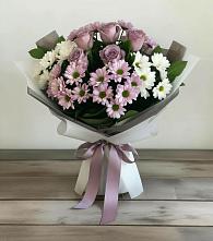 Букет цветов из:  Хризантемы и Розы #REPLACE_PRED# Узловая