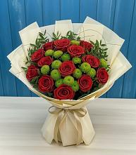 Букет цветов из:  Розы и Хризантемы #REPLACE_PRED# Узловая