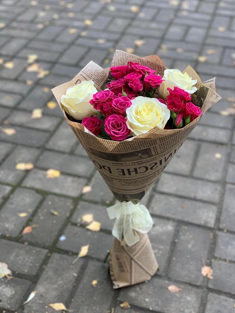 Букет цветов из: Розы в Узловая