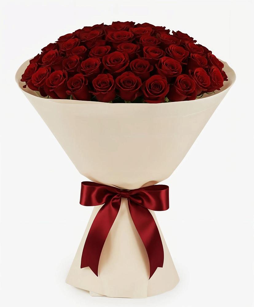 Букет 101 Бордовая роза Блэк Бакарра в Узловая