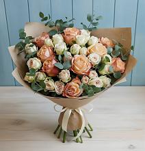 Букет цветов из:  Альстромерии и Розы в Узловая
